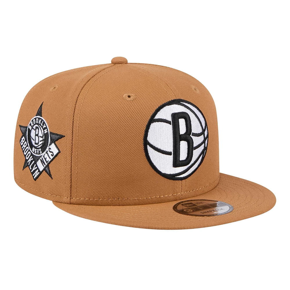 Men's New Era Tan Brooklyn Nets Color Pack 9FIFTY Snapback Hat