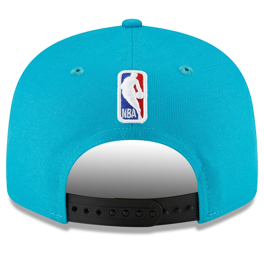 Casquette réglable Snapback Alternate 9FIFTY New Era pour hommes, bleu sarcelle, Brooklyn Nets 2023/24 City Edition