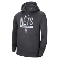 Sweat à capuche pour homme Nike Brooklyn Nets 2022/23 Spotlight On-Court Practice Performance Anthracite