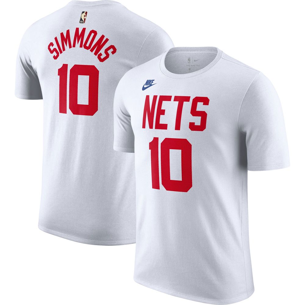 Men's Nike Ben Simmons White Brooklyn Nets 2022/23 Classic Edition Name & Number T-Shirt