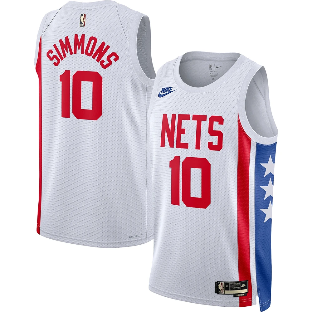 Maillot Swingman Brooklyn Nets Nike Ben Simmons pour homme - Blanc Édition classique