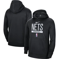 Men's Nike Black Brooklyn Nets 2022/23 Spotlight On-Court Practice Performance - Pullover Hoodie