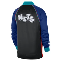 Men's Nike Black Brooklyn Nets 2023/24 City Edition Authentic Showtime Performance Raglan Full-Zip Jacket