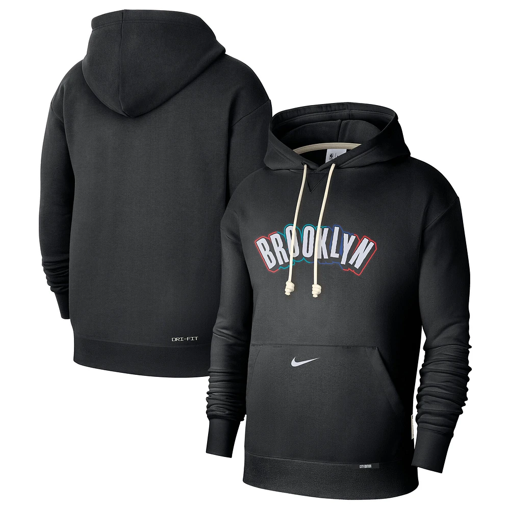 Sweat à capuche Nike Brooklyn Nets 2024/25 City Edition Courtside Standard Issue pour homme, noir