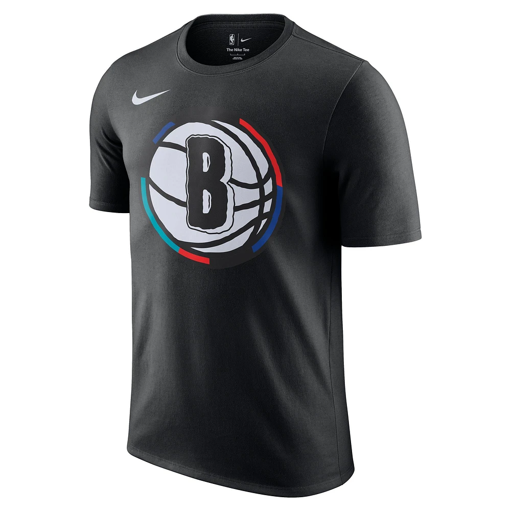 T-shirt Nike Brooklyn Nets City Edition Essential Logo pour homme, noir, 2024/25