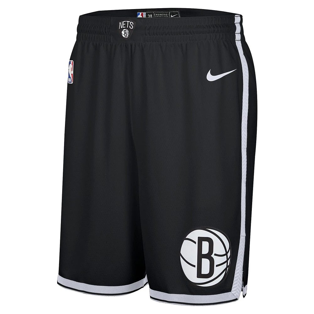 Short Nike Performance Swingman Icon Edition Brooklyn Nets 2024/25 noir pour homme