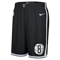 Men's Nike Black Brooklyn Nets 2024/25 Icon Edition Performance Swingman Shorts