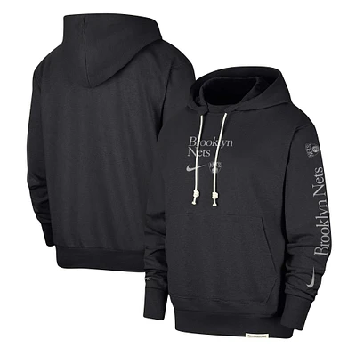 Men's Nike Black Brooklyn Nets Authentic Performance Pullover Hoodie