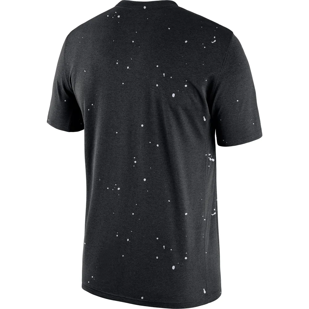 Men's Nike Black Brooklyn Nets Courtside Splatter T-Shirt