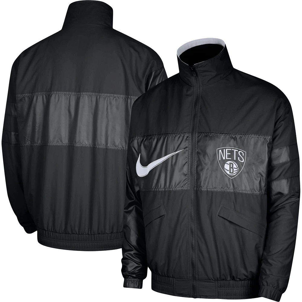 Veste entièrement zippée Nike Brooklyn Nets Courtside Versus Capsule pour homme, noire