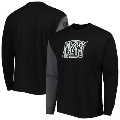 Brooklyn Nets Nike Courtside Versus Flight MAX90 Long Sleeve T-Shirt - Black