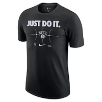 T-shirt Nike noir Brooklyn Nets Just Do It pour homme