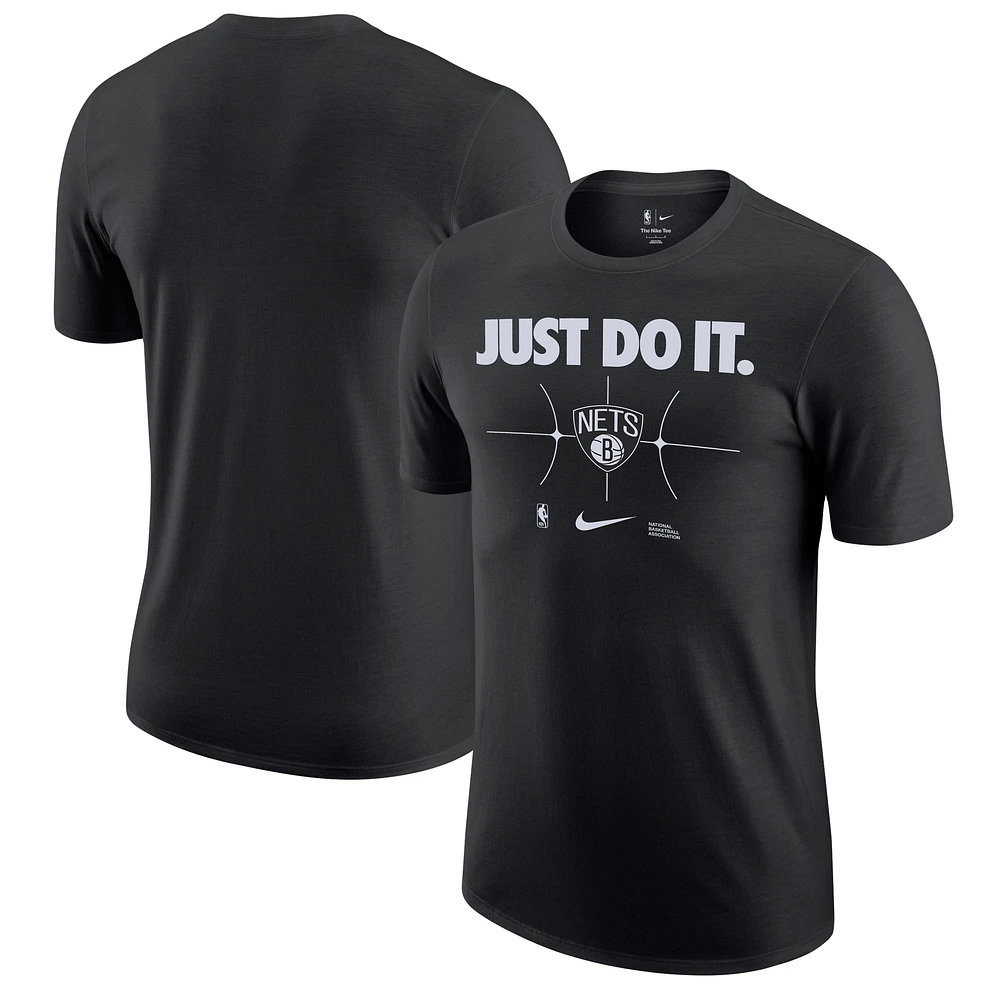 T-shirt Nike noir Brooklyn Nets Just Do It pour homme