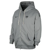 Veste à capuche entièrement zippée Nike Brooklyn Nets Authentic Standard Issue pour homme Gris