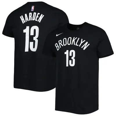 Men's Nike James Harden Black Brooklyn Nets Diamond Icon Name & Number T-Shirt