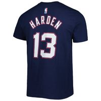 Men's Nike James Harden Navy Brooklyn Nets 2021/22 City Edition Name & Number T-Shirt