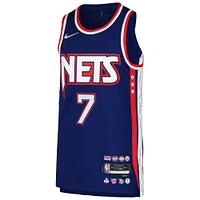 Maillot de joueur authentique Nike Kevin Durant pour hommes des Brooklyn Nets, bleu - City Edition