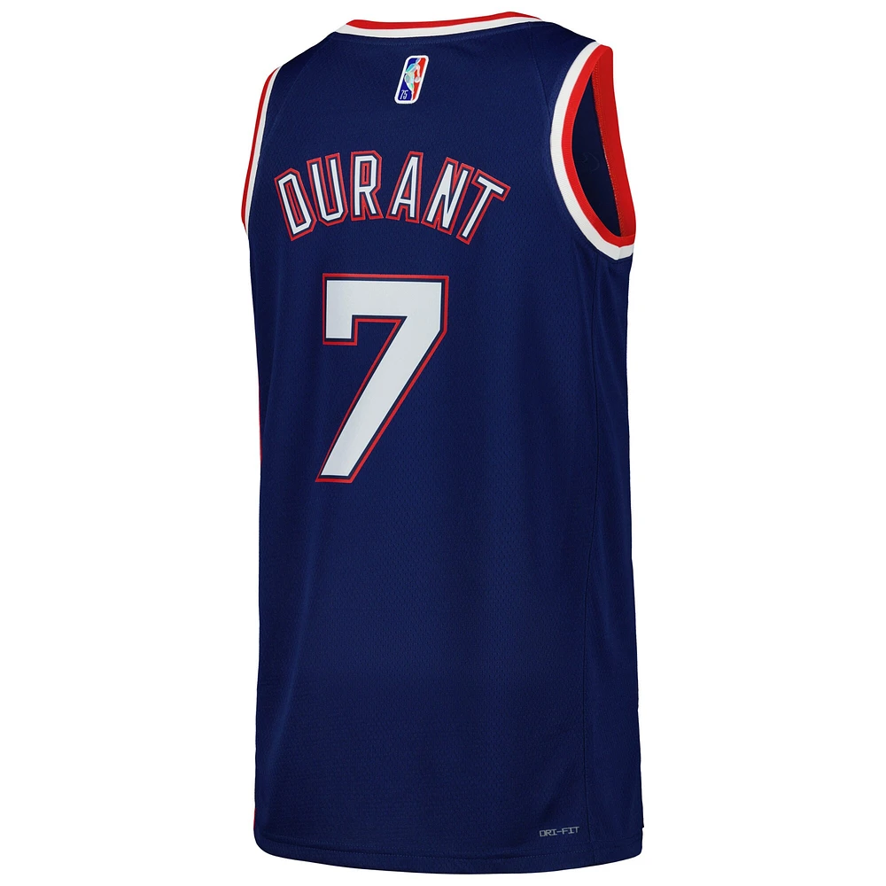 Maillot Nike Kevin Durant pour homme, bleu, Brooklyn Nets, Swingman, joueur - City Edition