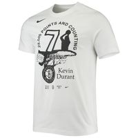 Men's Nike Kevin Durant White Brooklyn Nets 25K Points T-Shirt