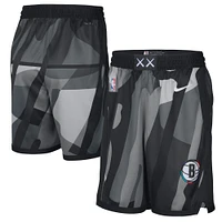 Men's Nike Silver Brooklyn Nets 2024/25 City Edition Swingman Shorts