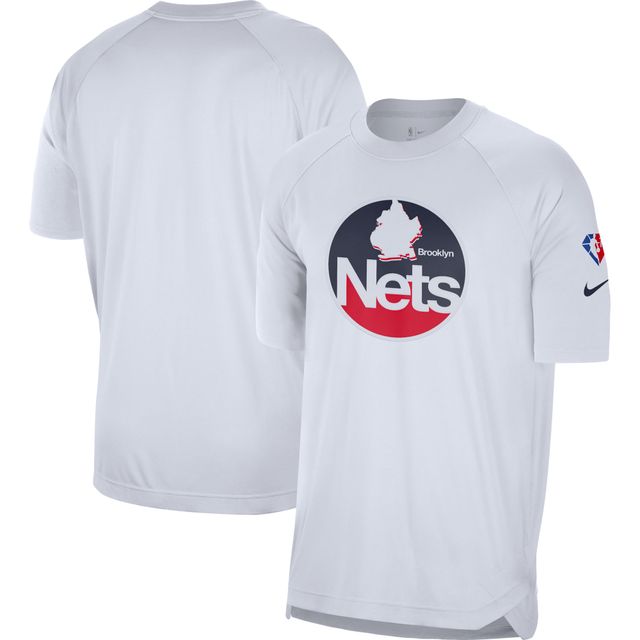 T-shirt d'échauffement d'avant-match Nike Brooklyn Nets 2021/22 City Edition pour homme, blanc