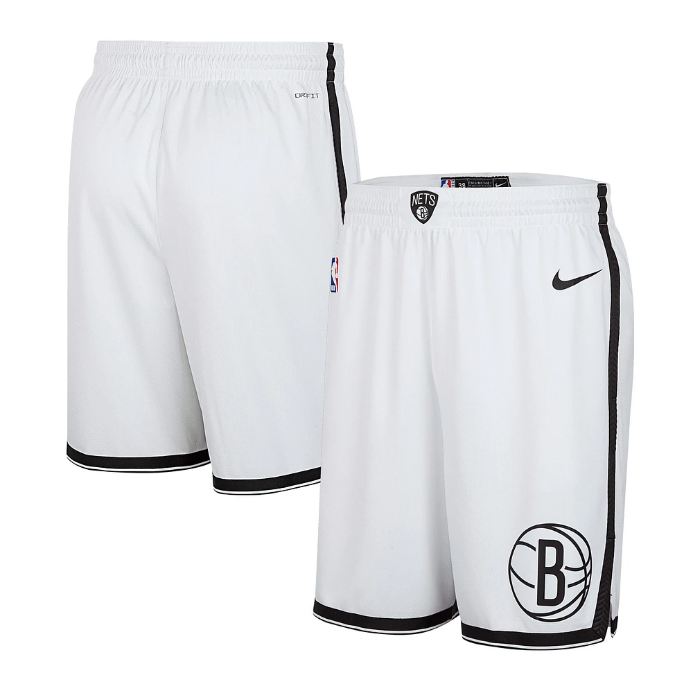 Short Nike Swingman Brooklyn Nets 2024/25 blanc pour homme