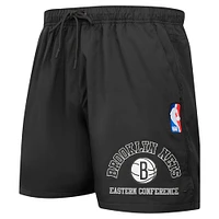 Short Pro Standard noir pour homme avec code régional des Brooklyn Nets