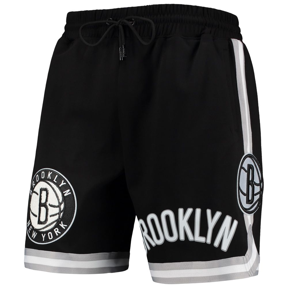 Men's Pro Standard Black Brooklyn Nets Chenille Shorts