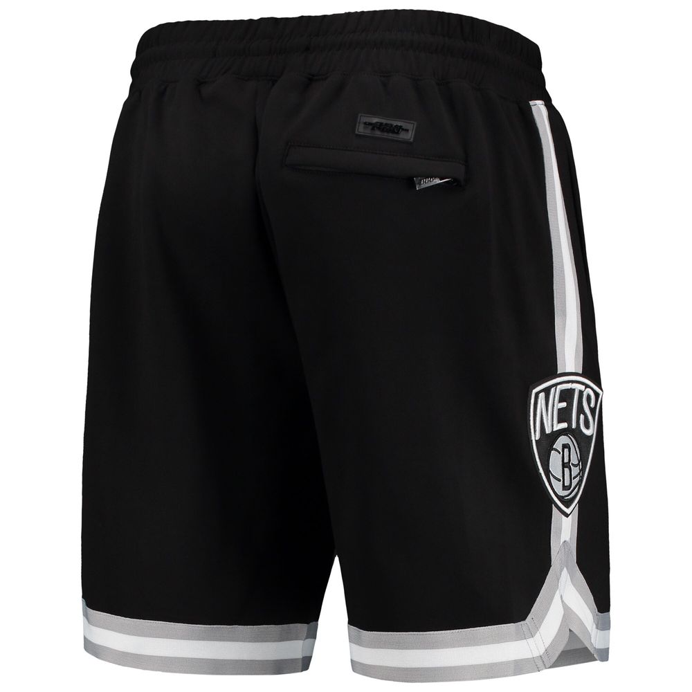 Men's Pro Standard Black Brooklyn Nets Chenille Shorts