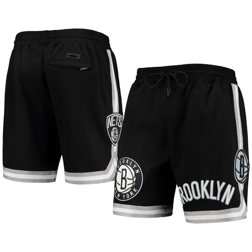 Men's Pro Standard Black Brooklyn Nets Chenille Shorts