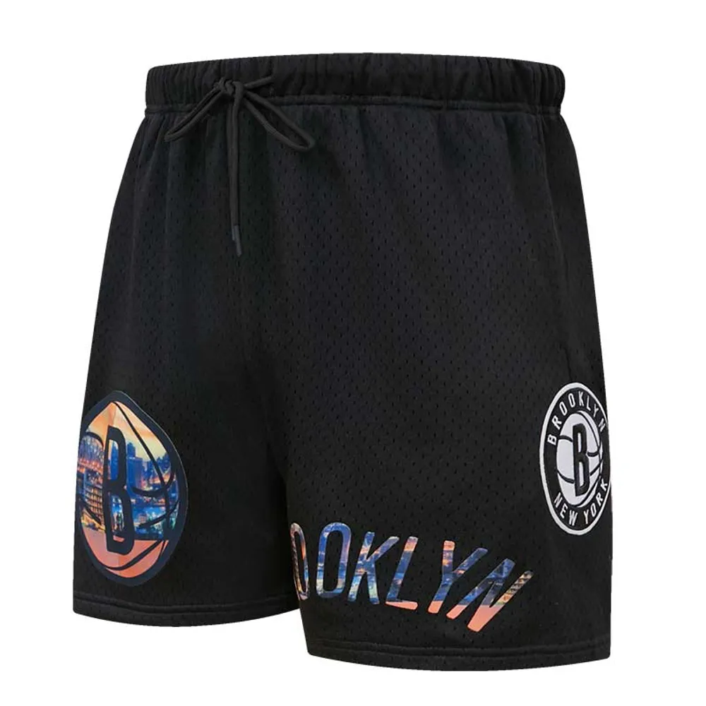 Men's Pro Standard Black Brooklyn Nets City Scape Mesh Shorts