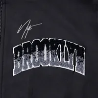Men's Pro Standard Black Brooklyn Nets Hometown Mock Neck Full-Zip Track Jacket