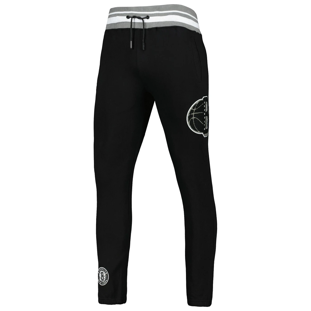 Men's Pro Standard Black Brooklyn Nets Mash Up Capsule Sweatpants