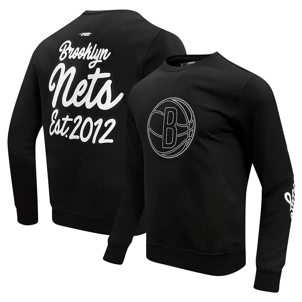 Sweat-shirt à épaules tombantes Pro Standard Brooklyn Nets Paint the City pour homme, noir