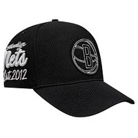 Men's Pro Standard Black Brooklyn Nets Paint the City Pinch Front Snapback Hat