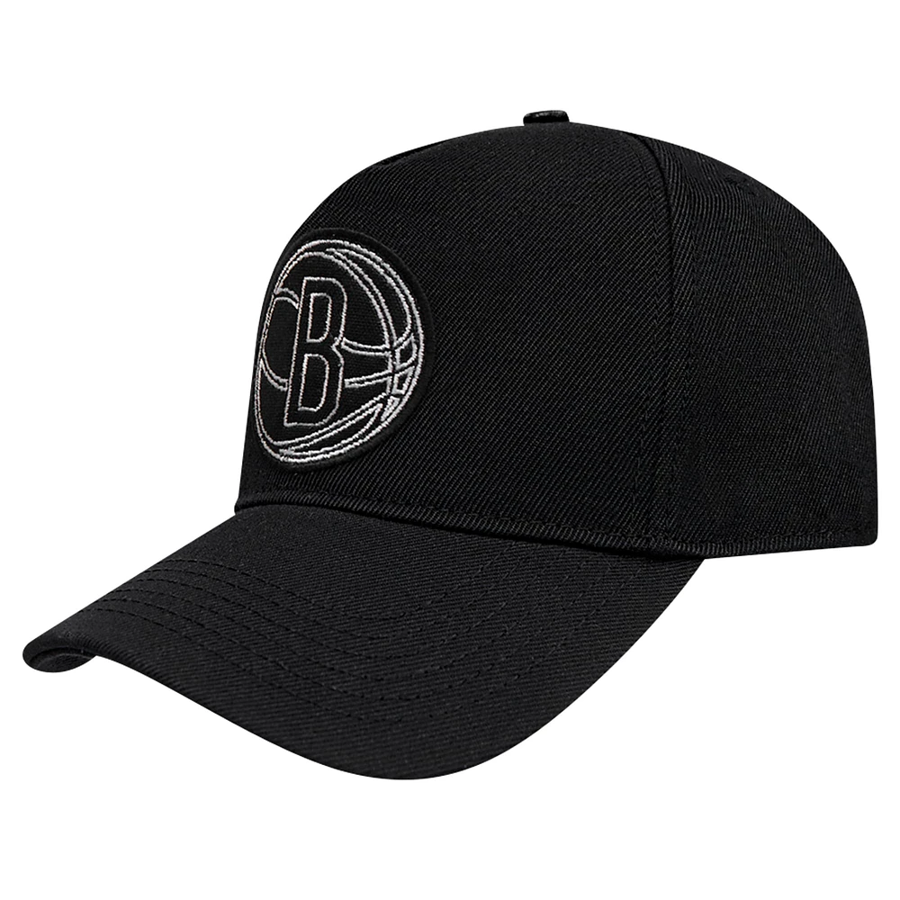 Men's Pro Standard Black Brooklyn Nets Paint the City Pinch Front Snapback Hat