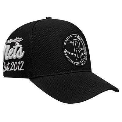 Casquette Snapback à pincement avant Pro Standard Brooklyn Nets Paint the City pour homme noire