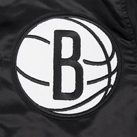 Men's Pro Standard Black Brooklyn Nets Sublimated Satin Full-Snap Jacket