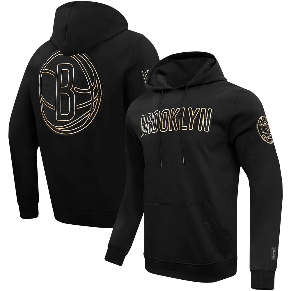 Sweat à capuche noir et doré Pro Standard Brooklyn Nets pour hommes