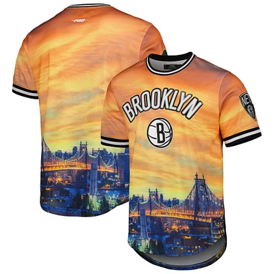 Men's Pro Standard Brooklyn Nets Cityscape Stacked Logo T-Shirt