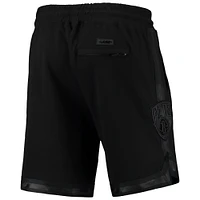 Men's Pro Standard Brooklyn Nets Triple Black Gloss Logo Shorts