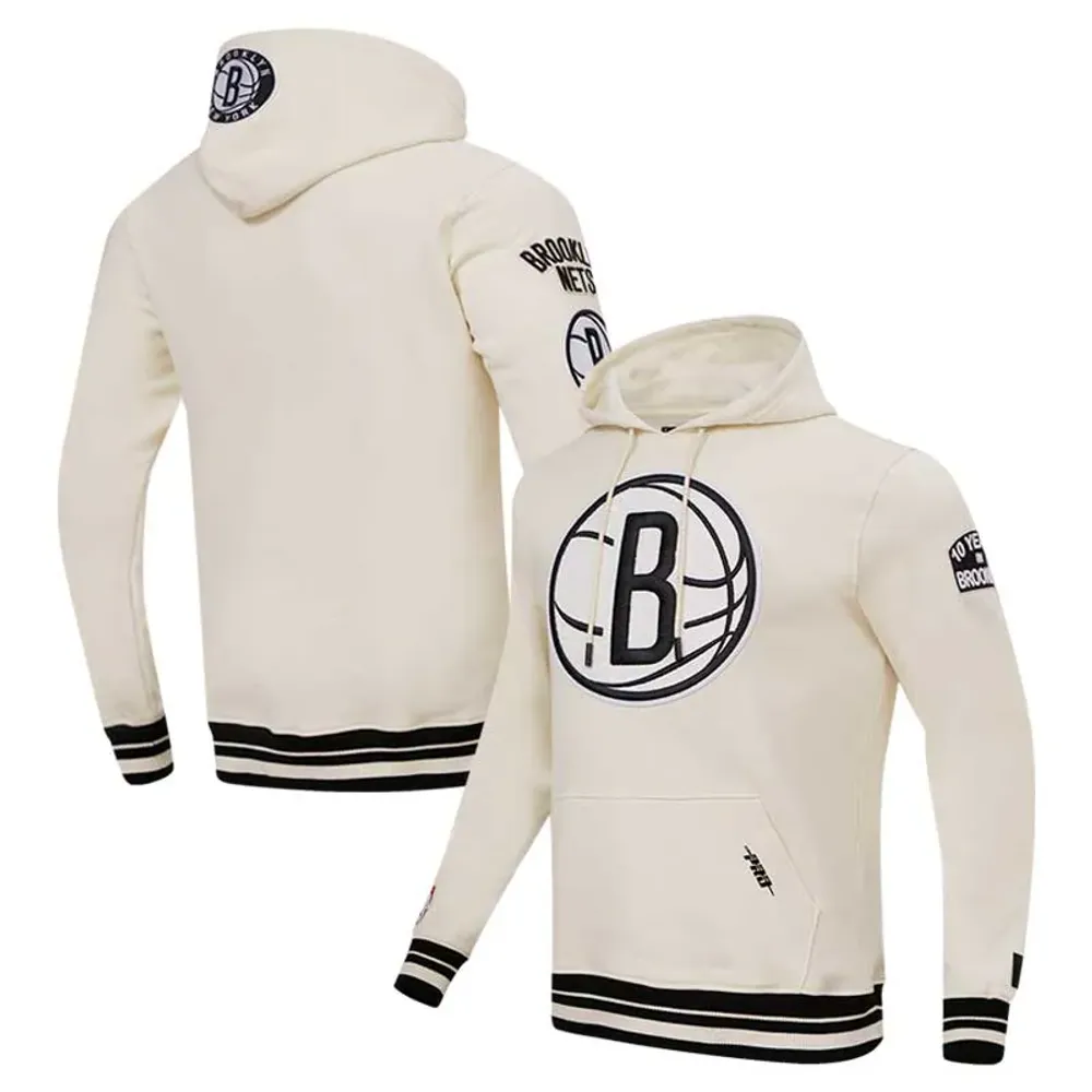 Men's Brooklyn Nets '47 White 2022/23 Pregame MVP Lacer Pullover