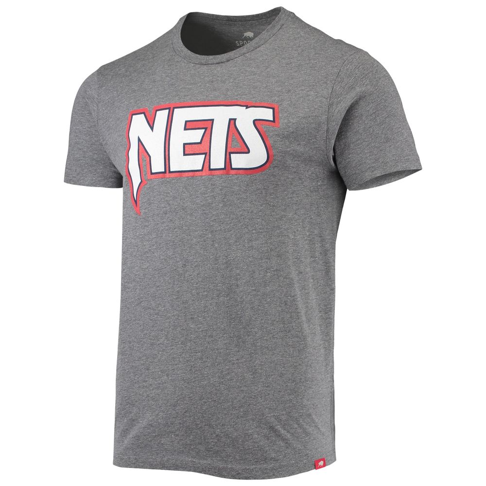 Men's Sportiqe Heathered Gray Brooklyn Nets Moments Mixtape Comfy Tri-Blend T-Shirt