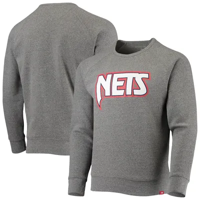 Brooklyn Nets Sportiqe Moments Mixtape Harmon Raglan Pullover Sweatshirt - Heathered Gray