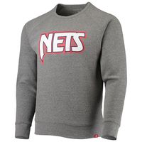 Men's Sportiqe Heathered Gray Brooklyn Nets Moments Mixtape Harmon Raglan Pullover Sweatshirt