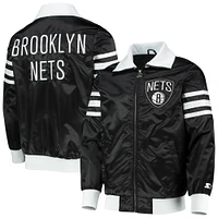 Veste universitaire à fermeture éclair complète The Captain II Brooklyn Nets pour homme