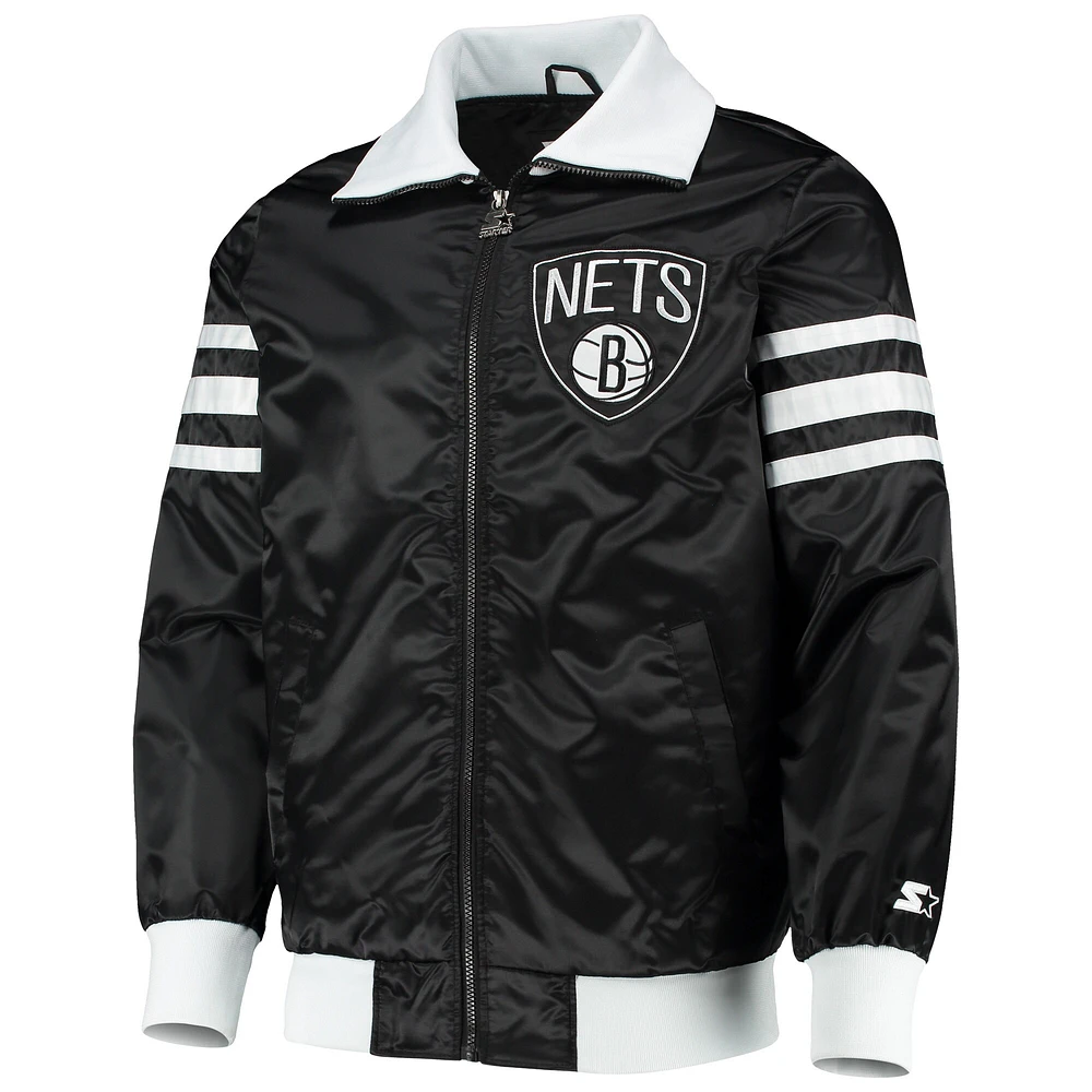 Veste universitaire à fermeture éclair complète The Captain II Brooklyn Nets pour homme