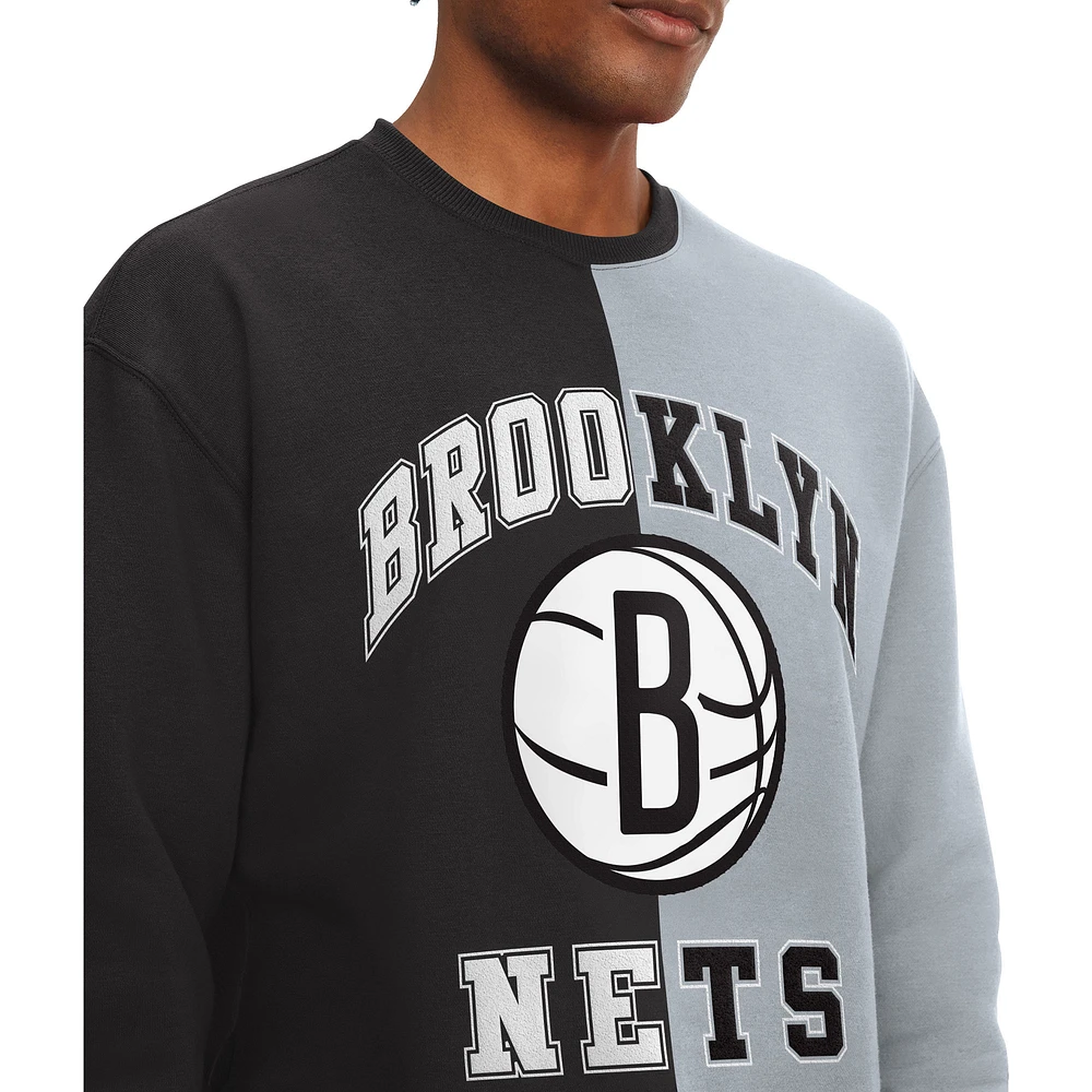 Sweat-shirt Tommy Jeans Brooklyn Nets Keith Split pour homme, noir/blanc