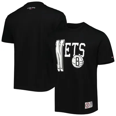 Brooklyn Nets Tommy Jeans Mel Varsity T-Shirt - Black