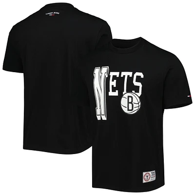 T-shirt Tommy Jeans Brooklyn Nets Mel Varsity pour homme noir